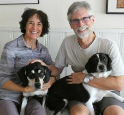 Susan and Jeff with Luna and Max